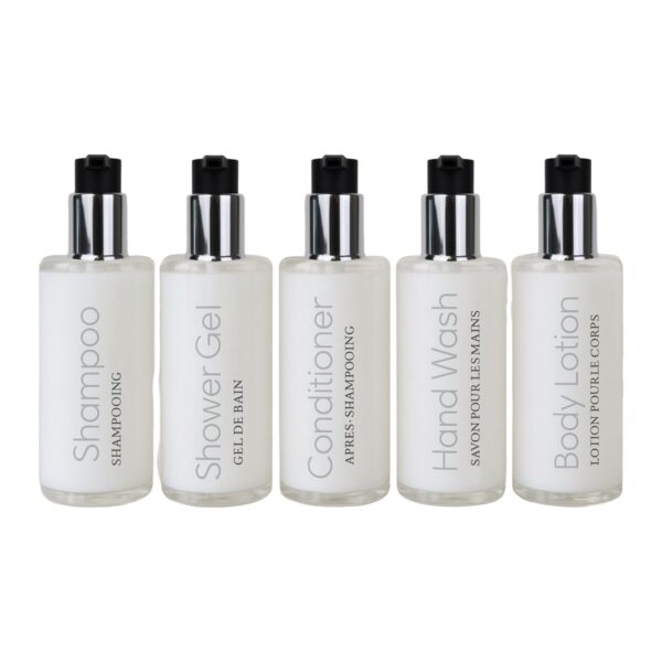 Lande L'Essentiel, minimalistička hotelska kozmetika, dozeri 350 ml i bočice 37 ml