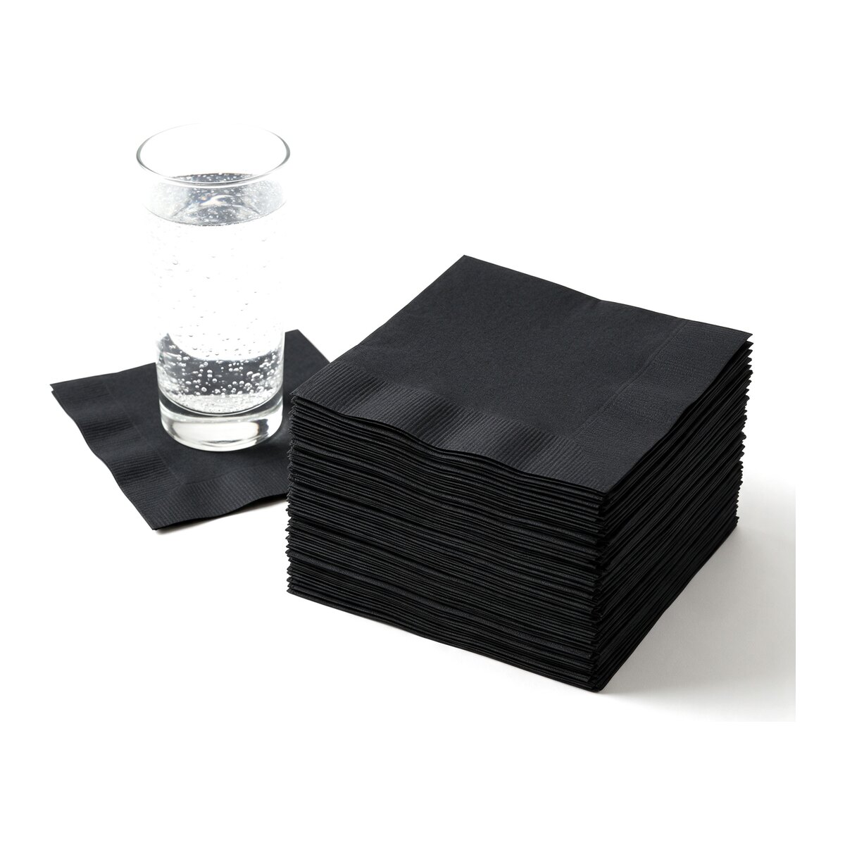 Salvete crne koktel 24 x 24 cm, male salvete za piće i šank, 250 kom
