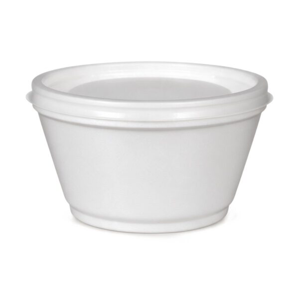 Stiropor činija sa poklopcem, za supe i čorbe za poneti, 500 ml