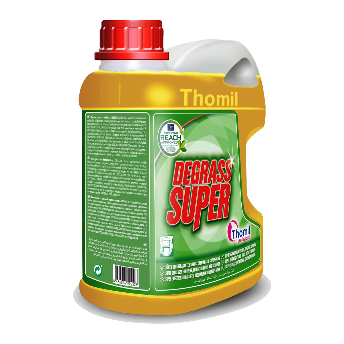 Thomil Degrass Super, odmašćivač za rerne, nape i filtere, 4 l