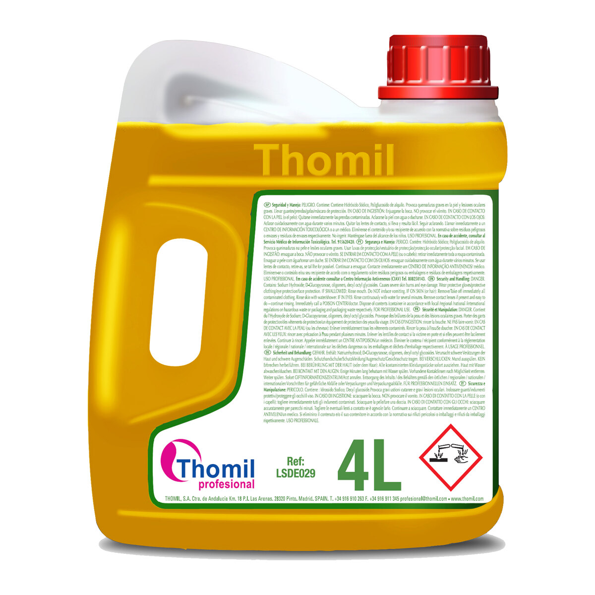 Thomil Degrass Super, odmašćivač za rerne, nape i filtere, 4 l