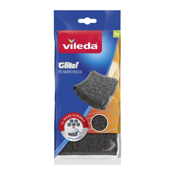Vileda Glitzi Power Inox, sunđer sa čeličnim petljama za tvrdokorne mrlje (2 kom)